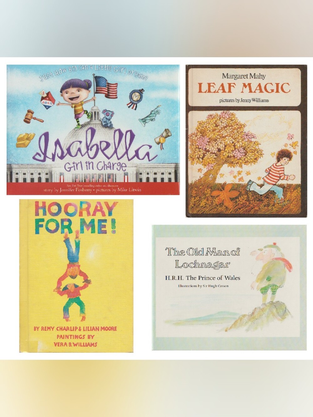 Lot of 4 Hardcover Books for Young Readers- Isabella Girl in Charge, Leaf Magic+
